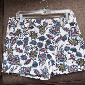 LOFT Floral Print Women's Shorts - Blue, Yellow, Red